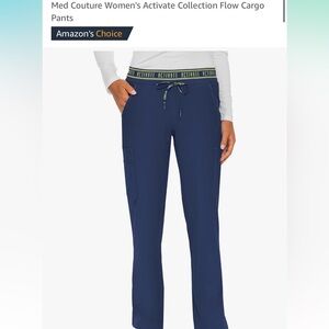 Med Couture Women's Navy Cargo Pants
